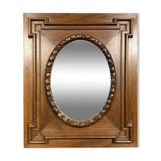 Louis XV Style rectangular walnut mirror circa 1850