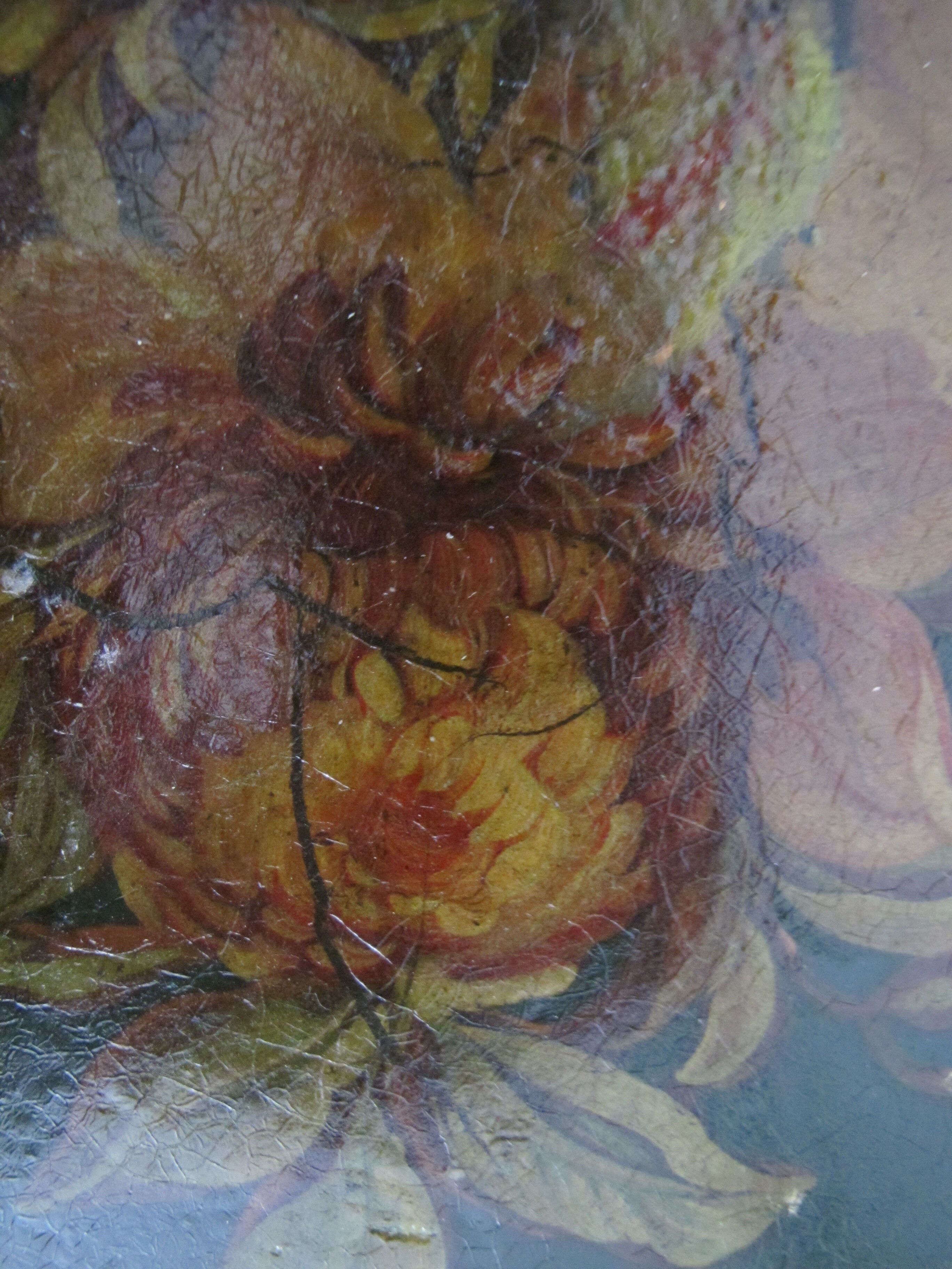 Napoleon III painted metal tray