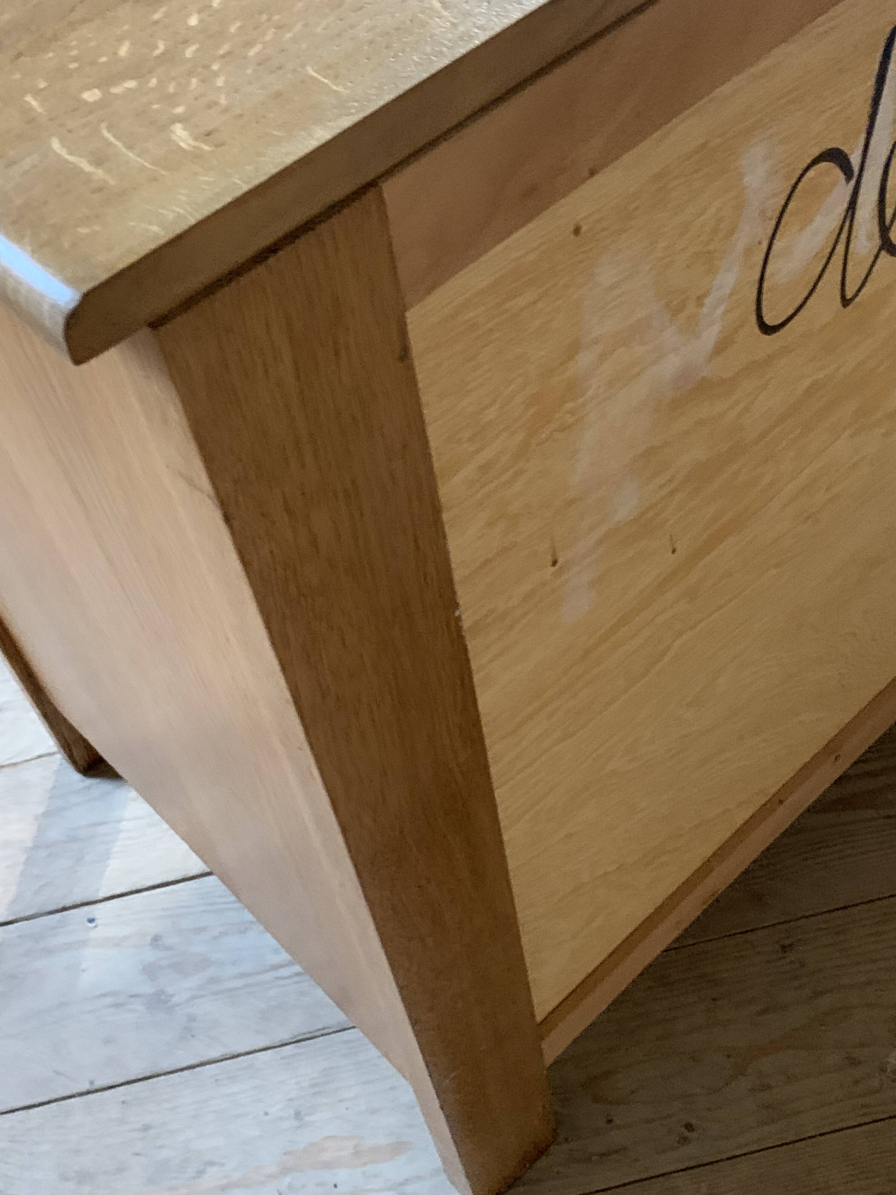 Vintage solid oak chest of drawers