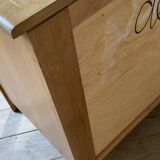 Vintage solid oak chest of drawers