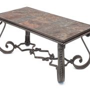 Wrought iron coffee table Merceris 1950