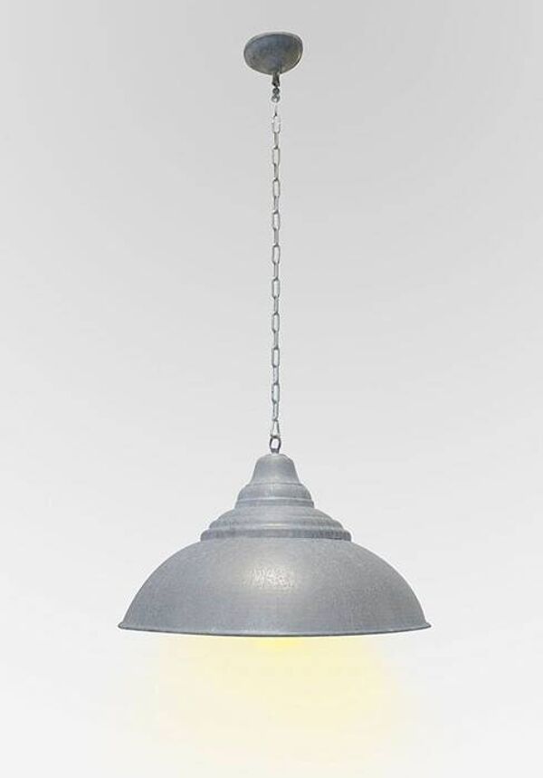 Lampe suspendue de style grange en zinc