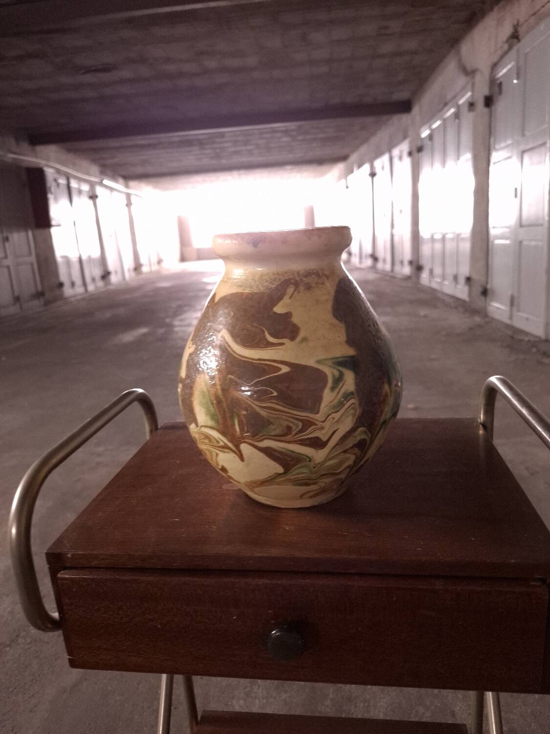 Southwest grease pot, jasper