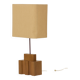 Maison Regain lamp in solid elm and its original lampshade Circa 1980