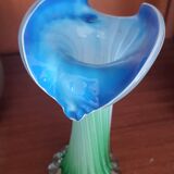 Vase soliflore vert-bleu