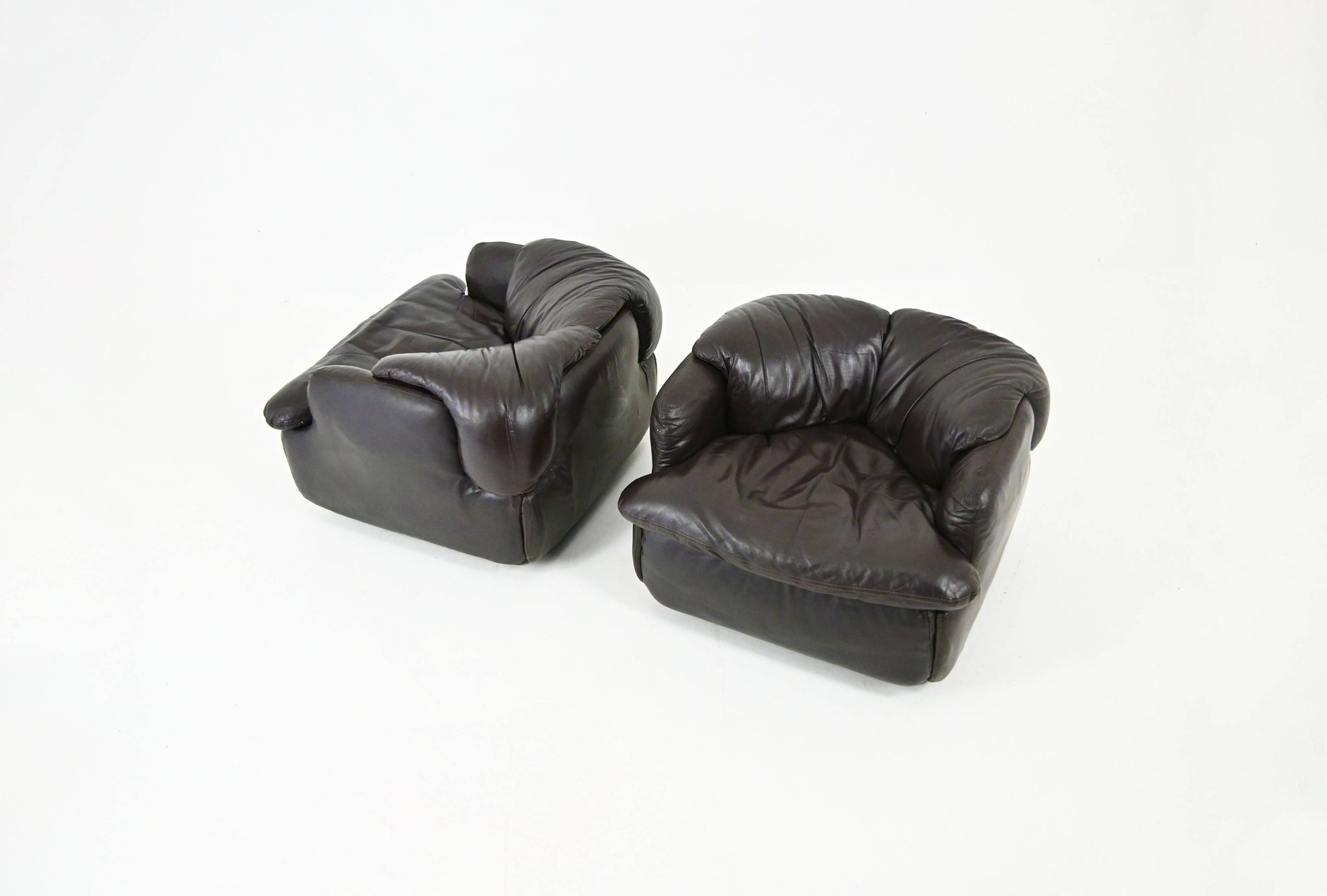 "Confidential" armchairs by Alberto Rosselli for Saporiti Italia, 1970s
