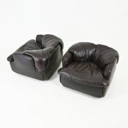 "Confidential" armchairs by Alberto Rosselli for Saporiti Italia, 1970s