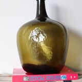 Dame jeanne ancienne en verre martelé