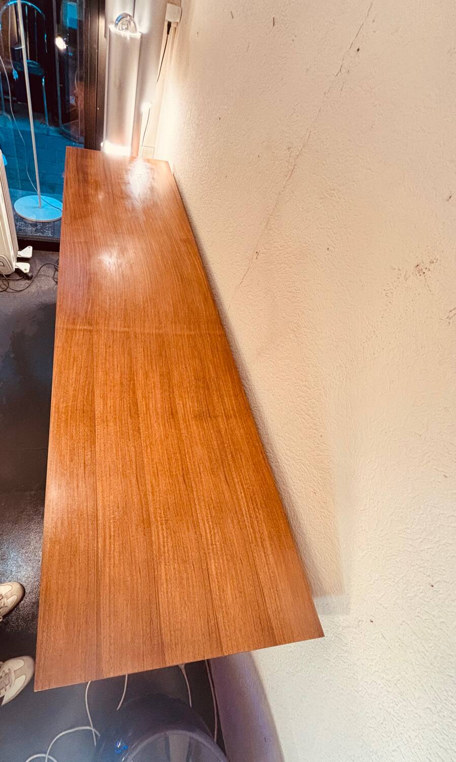 Scandinavian sideboard with 2 doors and 3 drawers in teak.