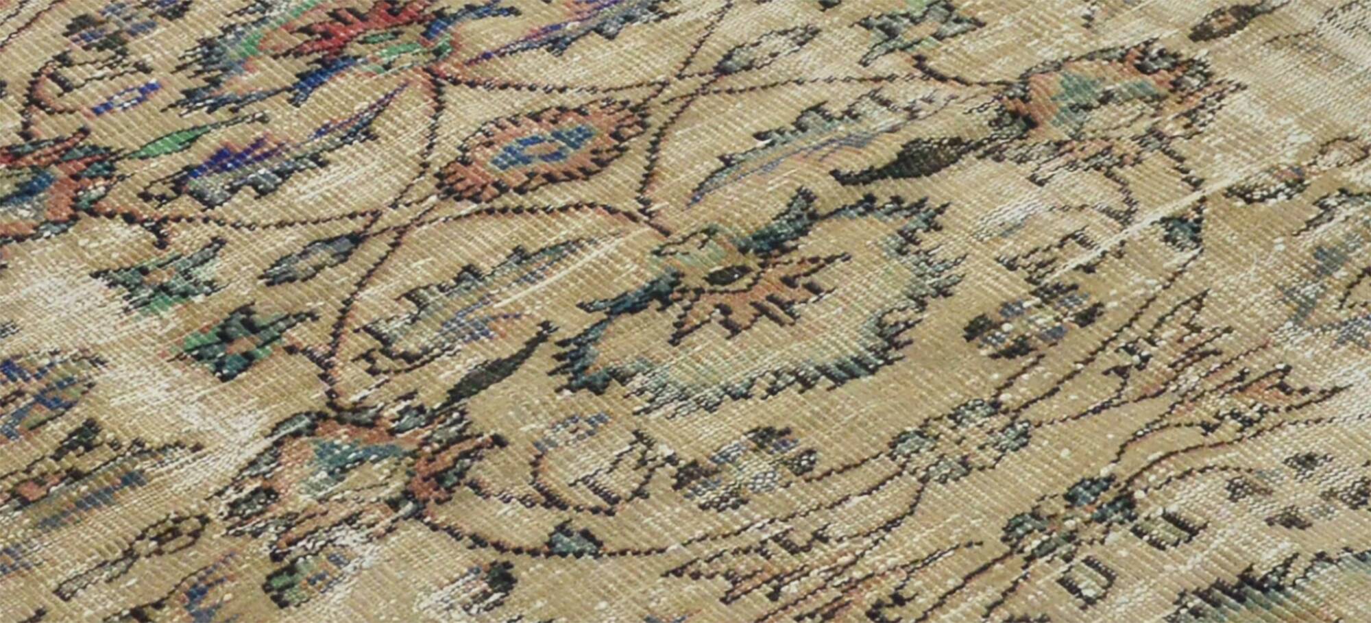 Turkish Anatolian Handmade Vintage Rug 140 cm x 120 cm