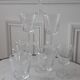 Set of 9 wine glasses in crystalline engraved 60s