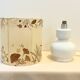 Vintage design lamp base in white ceramic with dried flower shade