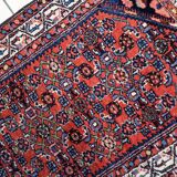 Handmade vintage Persian Hamadan rug 76cm x 126cm, 1970s