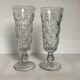 Pair of old glasses with absinthe molded glass