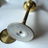 Haut piédestal - colonne en laiton et métal - Vintage des années 60