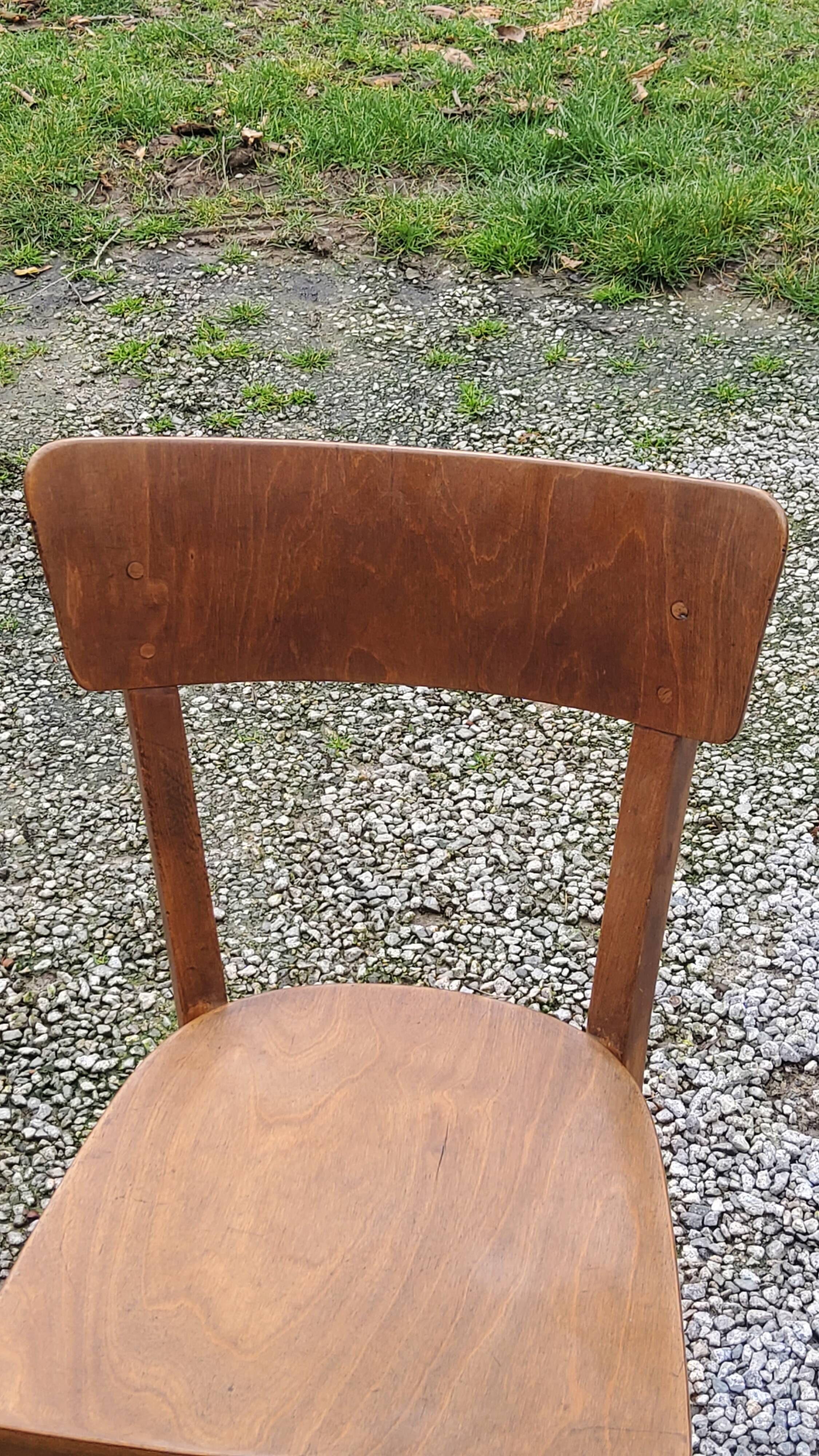 Set of 6 old bistro chairs Baumann and others