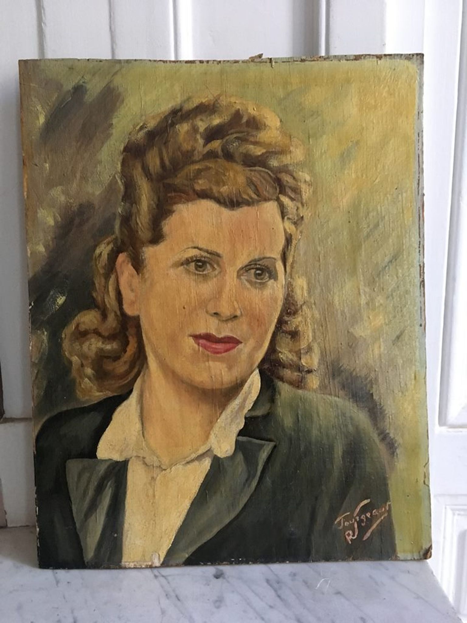 Oil portrait of a woman, 50/60's