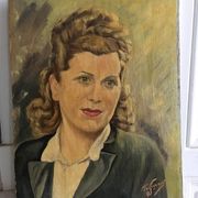 Oil portrait of a woman, 50/60's