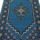 Vintage traditional Tunisian oriental rug in handmade blue wool.
