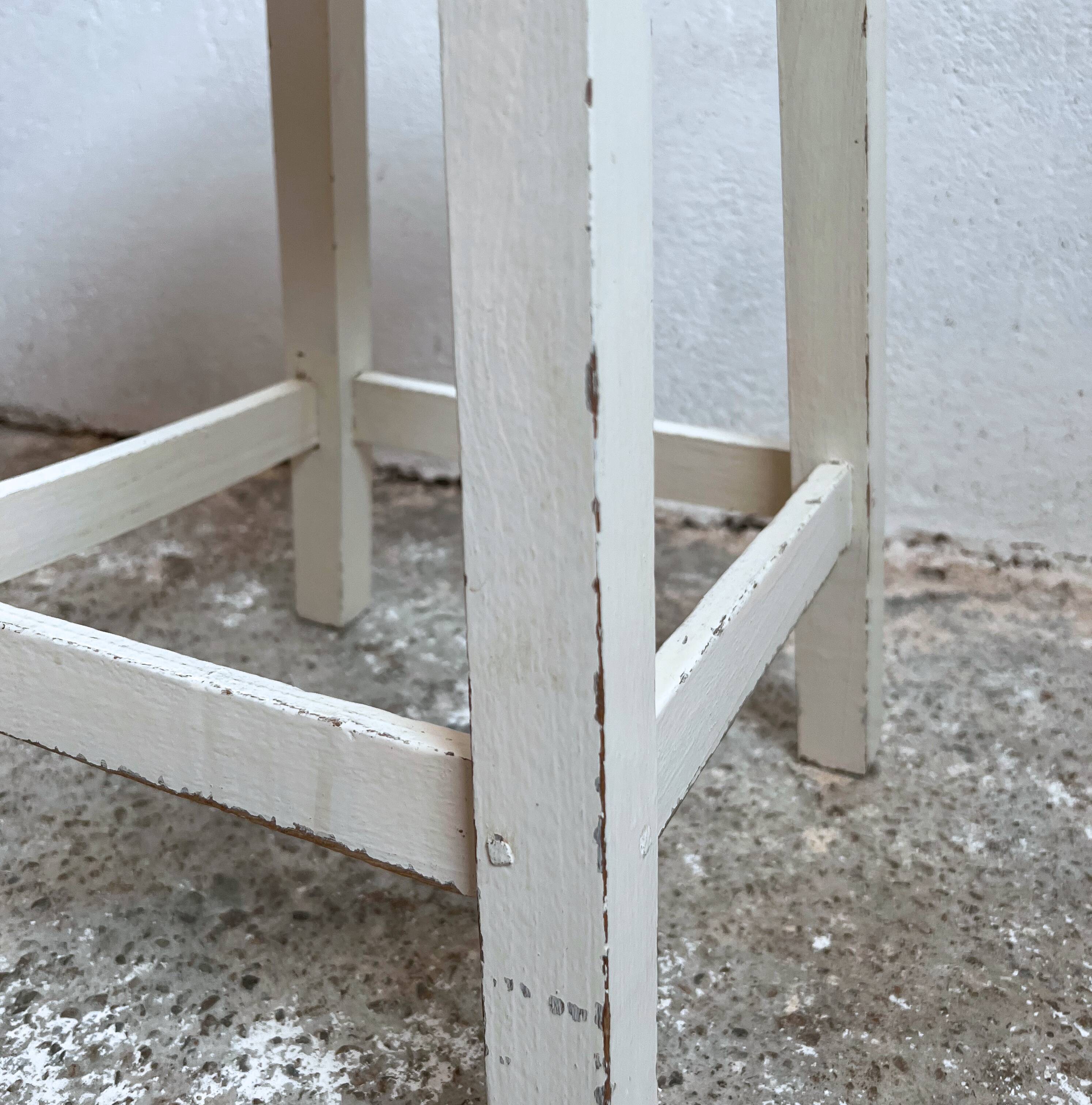 Wooden workshop stool