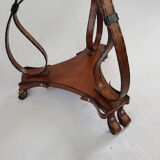 Painted side table in steel, effect trompe l'oeil