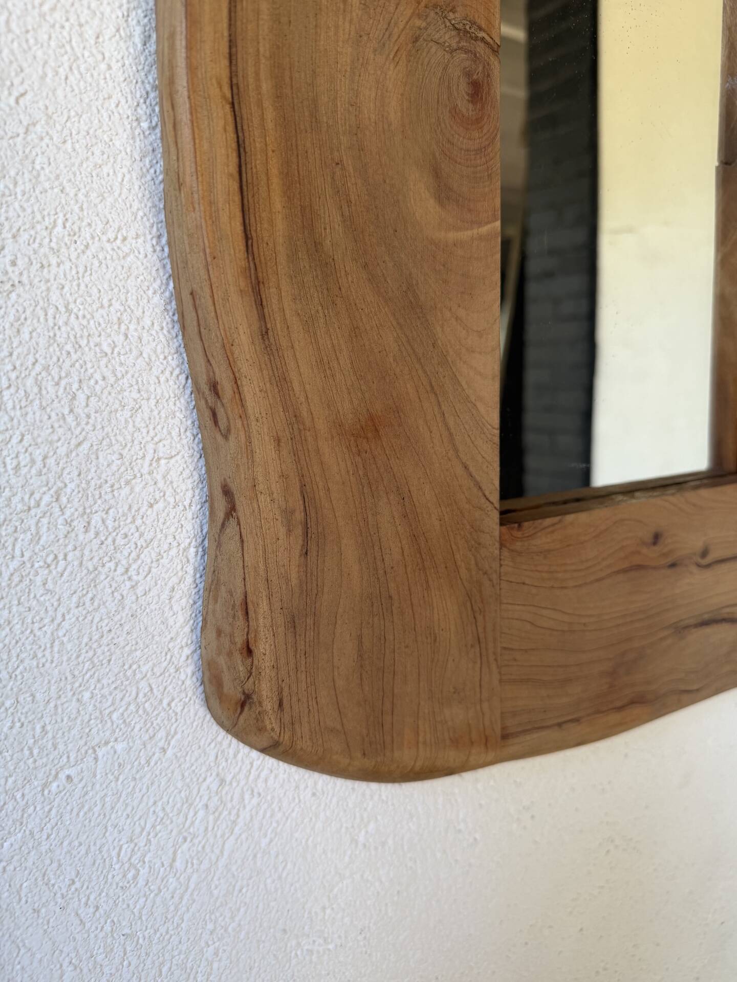 Brutalist organic mirror wood 1960s
