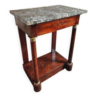Antique Empire style console in mahogany and marble – circa 1830