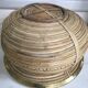 Cache-pot rotin et laiton vintage