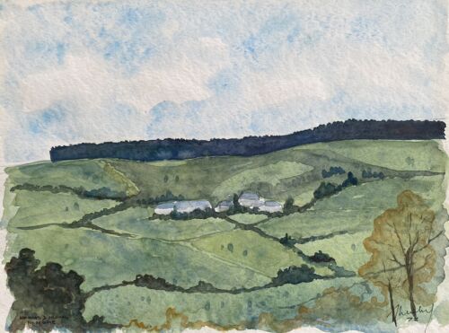 Table "surroundings of orcival" (puy de dôme) jean-francois devaliere (1926-2021)