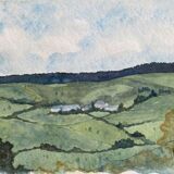 Table "surroundings of orcival" (puy de dôme) jean-francois devaliere (1926-2021)