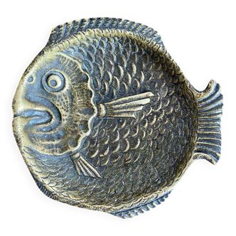 Cendrier ou vide poche poisson en laiton