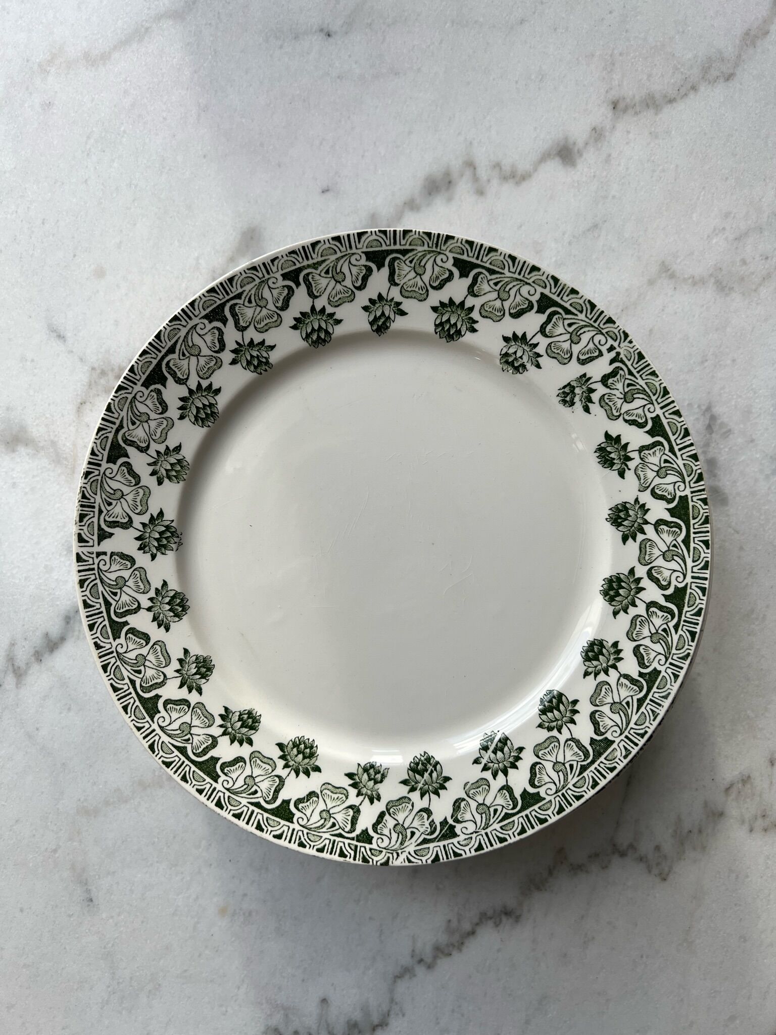 Set of 10 plates Terre de Fer, Model Clover - Badonviller