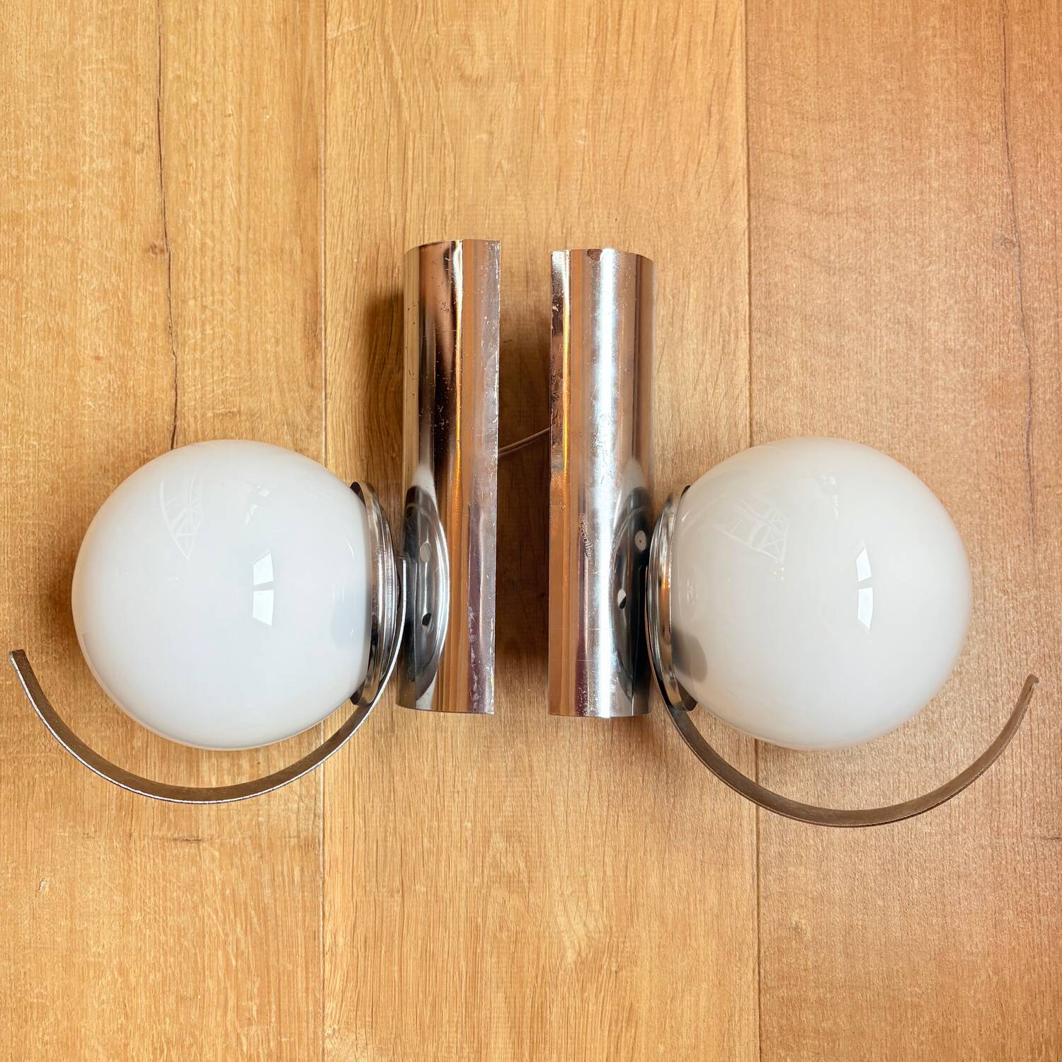 Pair of Space Age wall lights