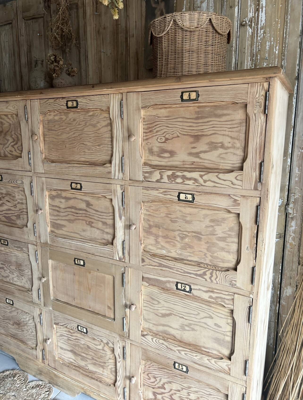Fabulous workshop furniture with 16 lockers and doors.