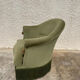 Paire de fauteuils crapaud vert vintage