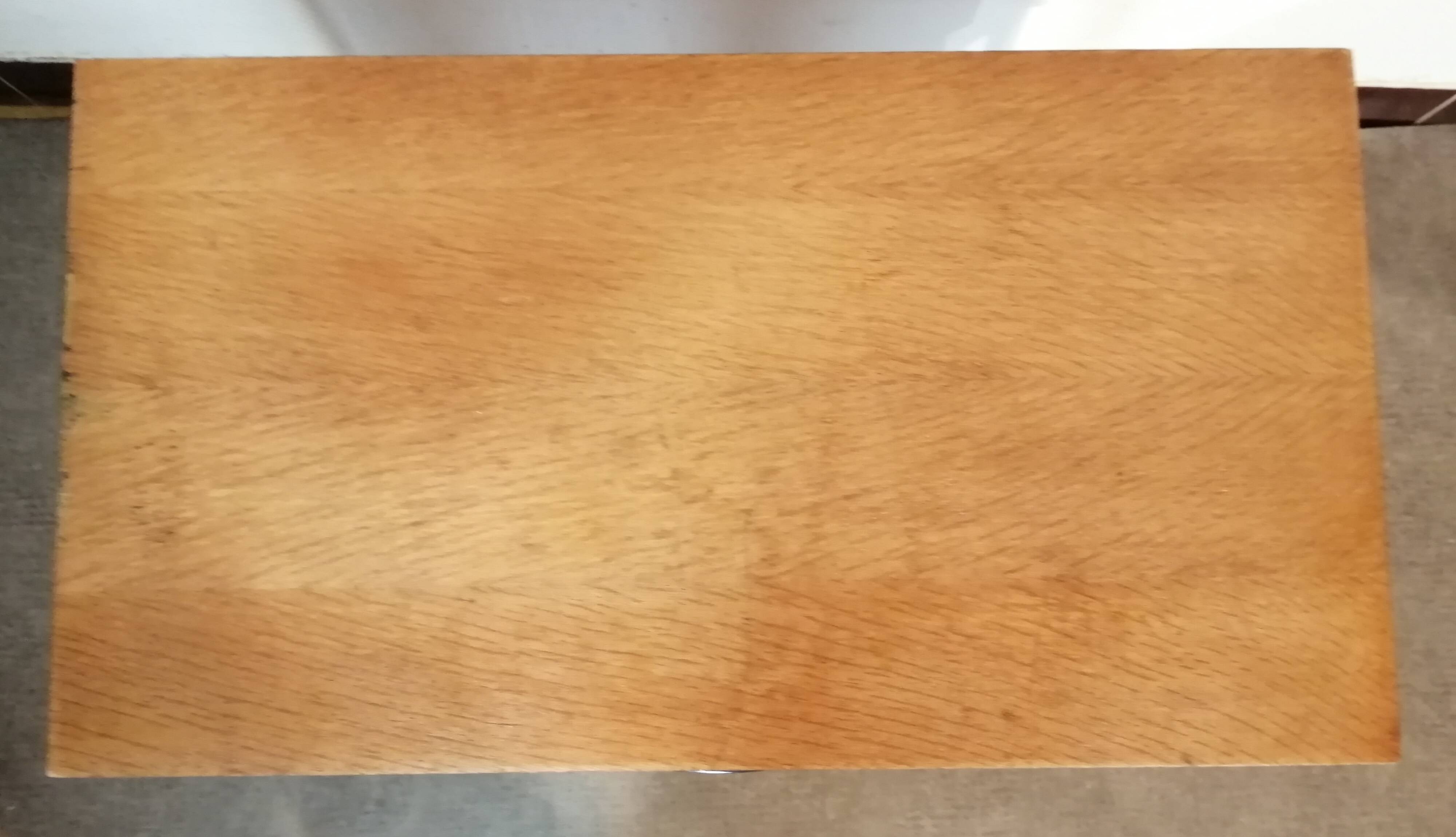 Scandinavian worker / bedside table in wood and metal from the 50s-60s