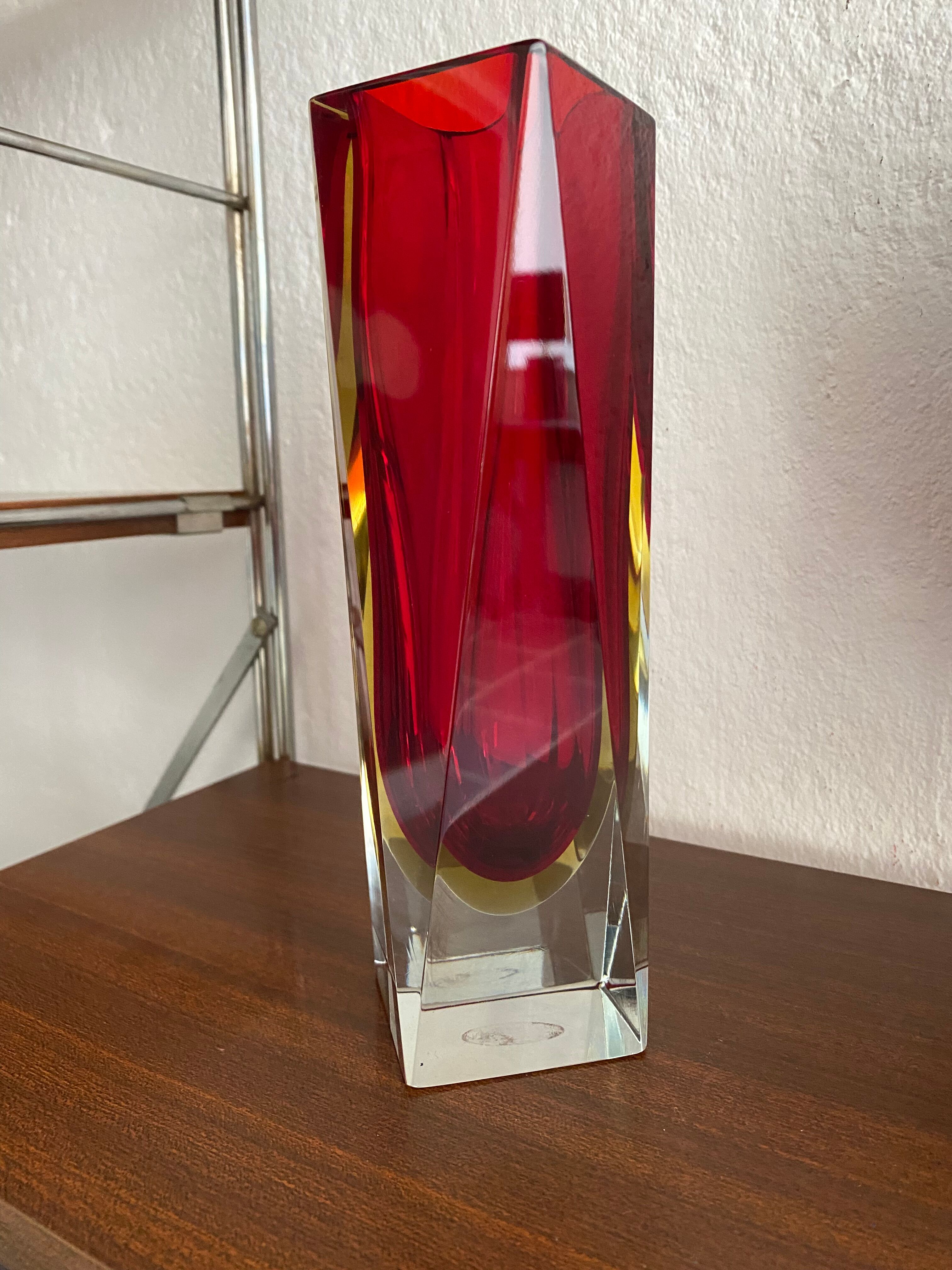 Vintage Murano glass vase 60s