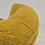 1950s, Danish vintage chair, light green cotton/wool fabric, beech wood.