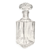 Cut crystal whisky carafe with wheat decoration