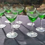 8 crystal aperitif glasses