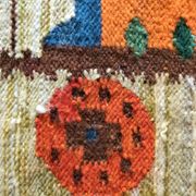 Tapisserie kilim fait main artisanat polonais années 70