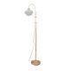 Standing metal lamp with glass shade