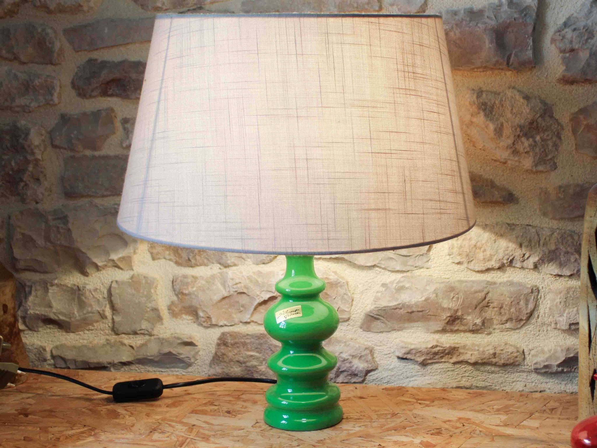 Pied de lampe en céramique émaillé Saint Clément