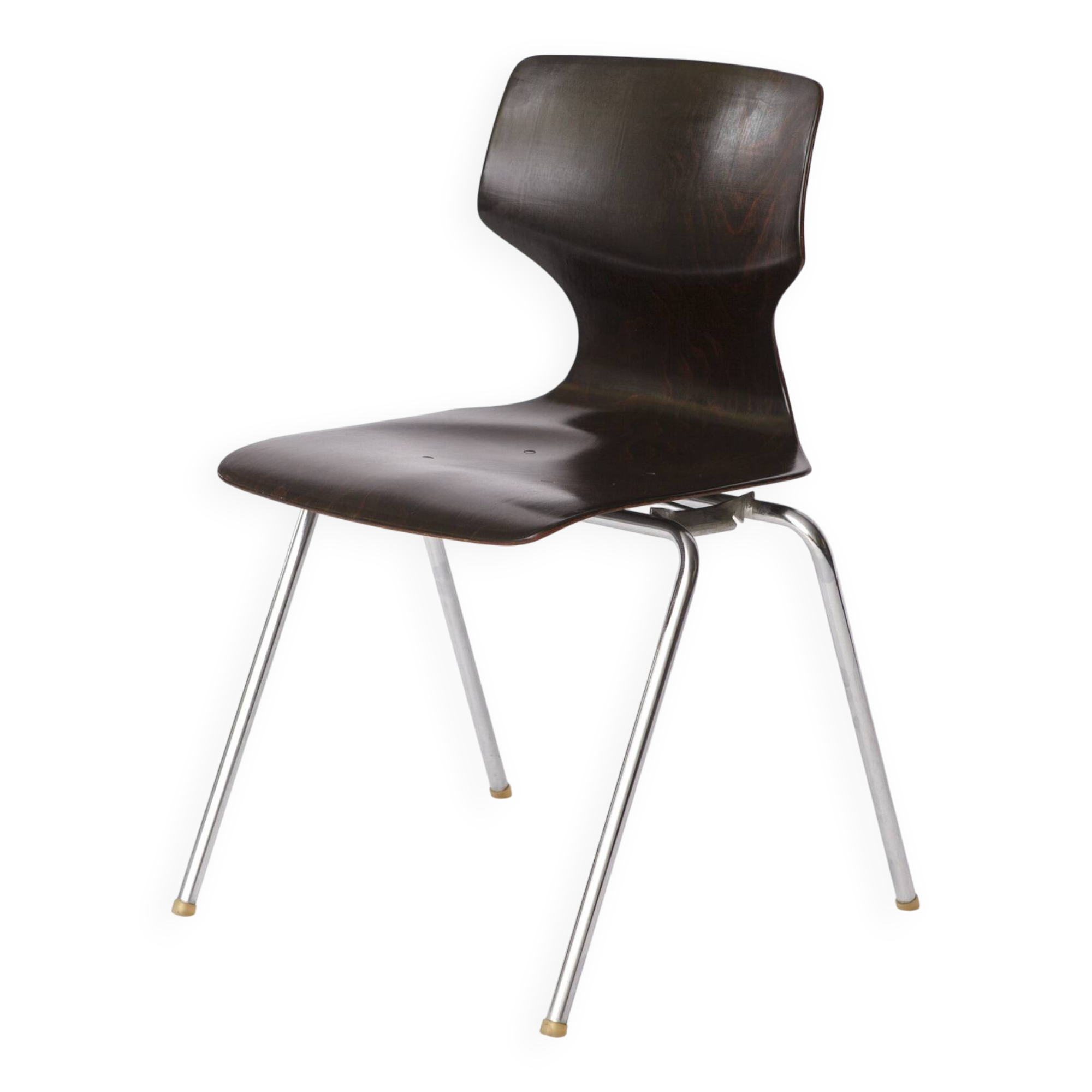 1 of 12 Flötotto Pagwood Chair – German Design Classic, 1970s, Chrome & Ply