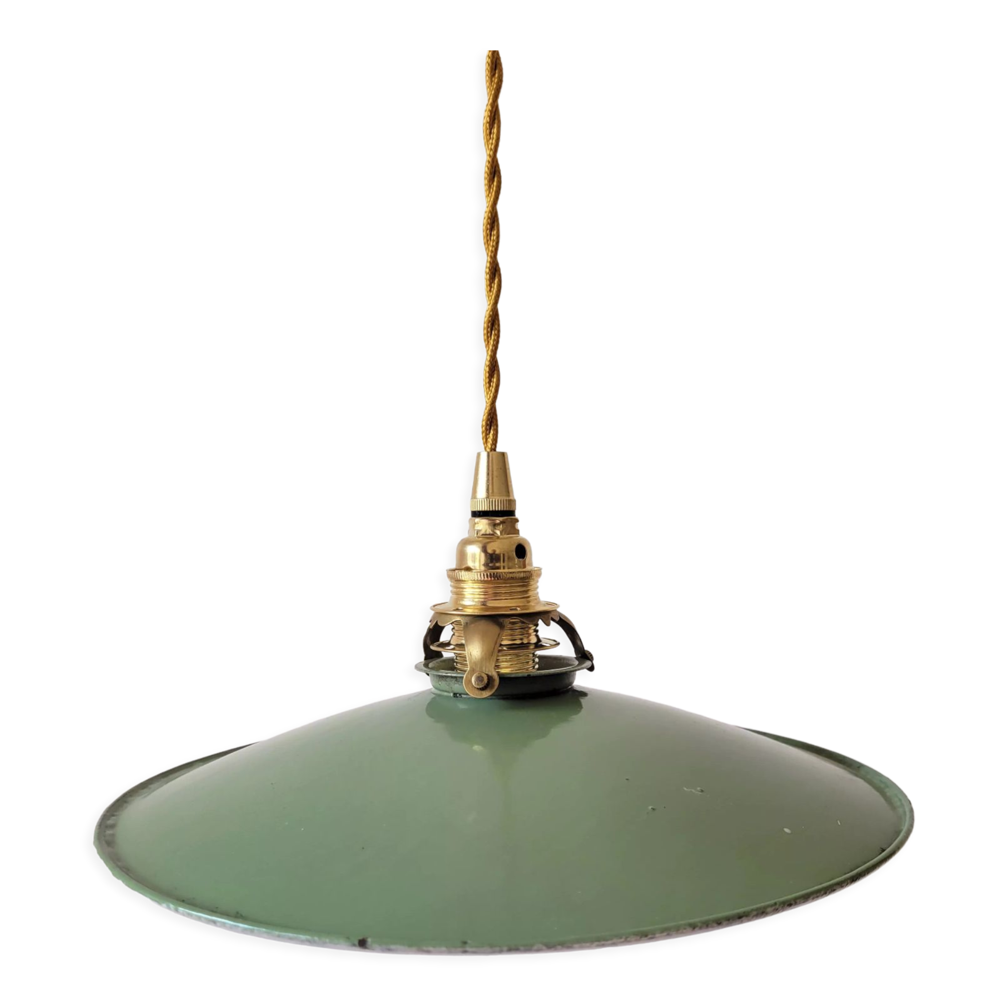 Workshop suspension in enamelled sheet metal