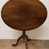 Pedestal table that can be transformed into a small walnut dressing table