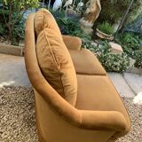 Golden velvet toad sofa