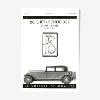 Vintage poster 30s Rochet Schneider