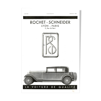 Affiche vintage années 30 Rochet Schneider