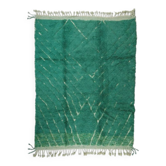 Tapis Berbère Béni Ouarain Moderne Vert Amande- 290 x 160 cm